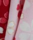 七五三 3歳女の子用被布[かわいい系](被布)エンジに桜と毬(着物)淡いピンクに桜と毬No.59H